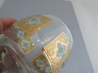 Culver Vintage Glass Valencia Roly Poly Mcm 22k Gold Green Cocktail Rocks Glass