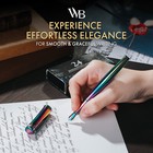 Wordsworth   Black Fountain Pen Set  Medium Nib  Includes 24 Pack  Rainbow