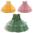 Toddler Girls Formal Dress Costume Sleeveless Wedding Tutu Princess 3d Flower