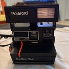 Vintage Polaroid One Step Flash Red Stripe Instant Film Camera Working