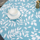 Oval Tablecloth Classic Elastic Edged Flannel Backed Vinyl Fitted Table Cloth Wa