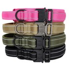 Reflective Nylon Dog Collar With Personalized Name Print German Shepherd Pitbull