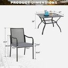 5 Piece Patio Furniture Dining Set Outdoor Table And Chairs For Garden Backyard