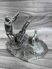 Vintage Franklin Mint First Clear Shot Of The Season Fine Pewter Figurine Statue