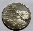 Project Mercury Allan Shepard Space Coin Medal Gold Tone Bronze Proof 5 5 1961