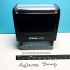 Surrendered Rubber Stamp Black Ink Self Inking Ideal 4913