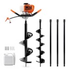 Gas Powered Post Hole Digger 52cc 2-stroke Earth Auger 6    10  Bites For Fence