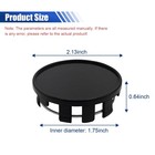 4 Pack Snap-in Wheel Center Caps Black 2 13 X 0 64 In 54mm Outer 45mm Inner