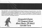Sasquatch Casino - Black Hawk  Co - 1st Issue Slot Card