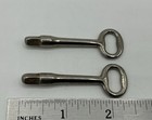 2 Vintage Singer Treadle Sewing Machine 4-sided Square End Skeleton Key Pair Set