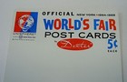 Orig 1964 Nywf Dexter World s Fair 5ct Post Cards Display Header Card Unisphere