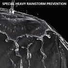 Men Black Waterproof Long Raincoat Rain Coat Hooded Trench Jacket Outdoor Hiking