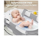 Collapsible Baby Bathtub For Newborn To Toddler W  Thermometer Cushion   Hooded