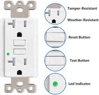 Gfi Outlet 20 Amp Wr Tr Gfci Receptacles With Plate For Outdoor Kitchen Bathroom