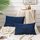 Lumbar Support Pillow Decorative Rectangle Throw Pillow Covers 12 x20  Inch Set