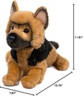 Douglas General German Shepherd Dog Plush 12   30 Cm  Long  Black   Tan