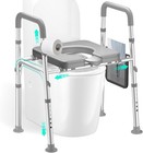 Homeal Raised Toilet Seat Riser With Handles For Senior