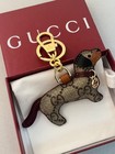 Gucci Novelty Charm Handmade Dog Keychain Gift Key Chain With New In Box
