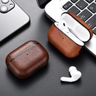 For Apple Airpods 4 3 2 Pro 2 3 Pu Leather Anti-lost Case With Hook Sleeve Cover