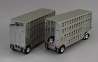 Dcp 1 64  wilson  28  Silverstar Dual Pup Livestock Trailers  chrome  New 