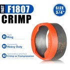 Efield 75 Pcs 3 4  Copper Pex Crimp Rings With End Stop  Pro Pack