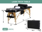 Portable Massage Table 73 Inch Height Adjustable Folding Spa Bed