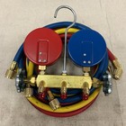 Yellow Jacket 42004 Manifold Gauge 2 Valves 3 Hoses 3 1 8  Gauge