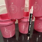 Free Shipping  Very Rare Inter Miami Lowes Pink Mini Bucket Set Of 5 W Bonus Pen