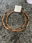 New Vintage 2 Bamboo Look 10    Rings Plastic  Tan Purse Crafts Decor Macrame
