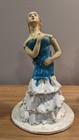 Lovely Lot 4 Hand Painted Ceramic Mold Figurines vase Signed dated 1958 1959