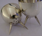 Superb Mid Century Modern Sterling Silver Salt Pepper Cruet Set 1996 97  118g