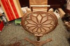 Antique Vintage Tube Radio Cone Style Speaker On Stand W  Ornate Claw Feet
