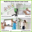 Laser Level With Tripod  100ft Self Leveling Green Cross Line Diy Laser Level   