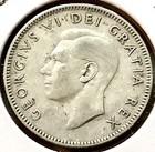 1950 Canada Quarter 25 Cents  800 Silver Coin Km  44