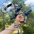 13  Mini Compound Bow Arrow Kit Short Axis Bow Hunting Shoot Rh lh 15-32lbs 
