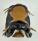 Vintage Miniature Salesmans Sample Tooled Saddle W wood Stand
