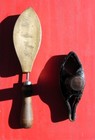 Vintage 3 Pc Millinery Magnolia Flower 5 1 2 Inch Leaf  Mold Brass Antique  42