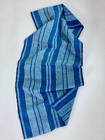 Striped  Indigo Aizome Boro Textile Authentic Antique Japanese Fabric 31 x 13 75