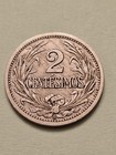 1909          Uruguay Two 2 Centesimos World Coin Km 20 Vfine Detail Free Shipping 