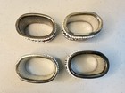 South African Ndebele Beaded Napkin Rings Set Of 4 Silver Tone Tribal Beadwork