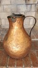 Rare Antique 19thc Ottoman Copper Pitcher 2 8kg Heavy Hand Hammered Signed Vesse