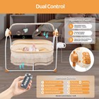Portable Electric Bluetooth Baby Swing Cradle Bassinet Rocking Crib Infant Bed