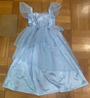 Disney Frozen Elsa Anna Girls 4t Blue Snowflake Glitter Tulle Princess Nightgown