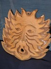 Celestial Sun Face Terra Cotta Folk Art Wall Hanging Vintage Signed 12   