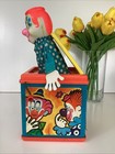 Vintage 1971 Mattel Jack In The Box Clown Wind-up Toy Musical Toy Working