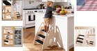 Practical 3-step Wooden Step Stool For Kids - Encourages Independence And Growth