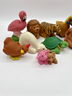 Lot Of 13 Fisher Price Little People Zoo Animal Figures Hippo Rhino Apes