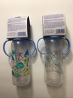 2 Pc Of 9 Ounce Twin Handle Baby Bottle  Medium Flow  Dishwasher Safe  Bpa Free