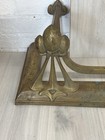 Antique Brass Art Nouveau Fireplace Fire Fender Kerb Hearth Guard 122cm X 24cm