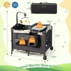 Baby Bedside Sleeper Portable Baby Bassinet 4-in-1 Rolling Bassinet W mattress